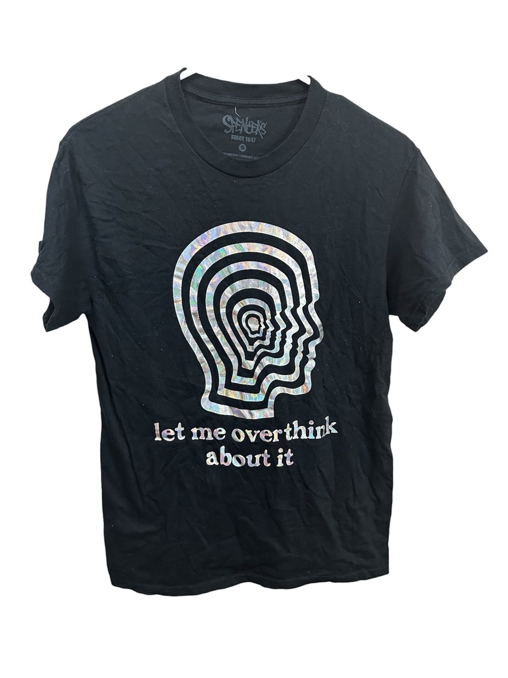 Spencer’s Let Me Overthink About It Graphic Tee Small